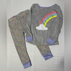 Cozy Jams Girls Sleepwear 2 Pc Rainbow Pajamas, Pants & Long Sleeve Shirt 18 Mos